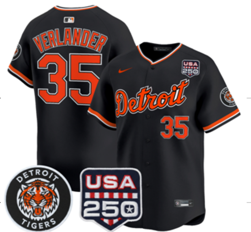 Men Detroit Tigers #35 Verlander black Game Nike MLB Jersey03140020->detroit tigers->MLB Jersey